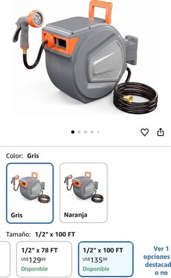 Retractable Garden Hose Reel 1/2" x 100 FT