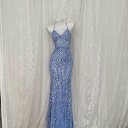 Blue Sequin Mermaid Formal Dress – Prom / Gala / Evening Gown ✨