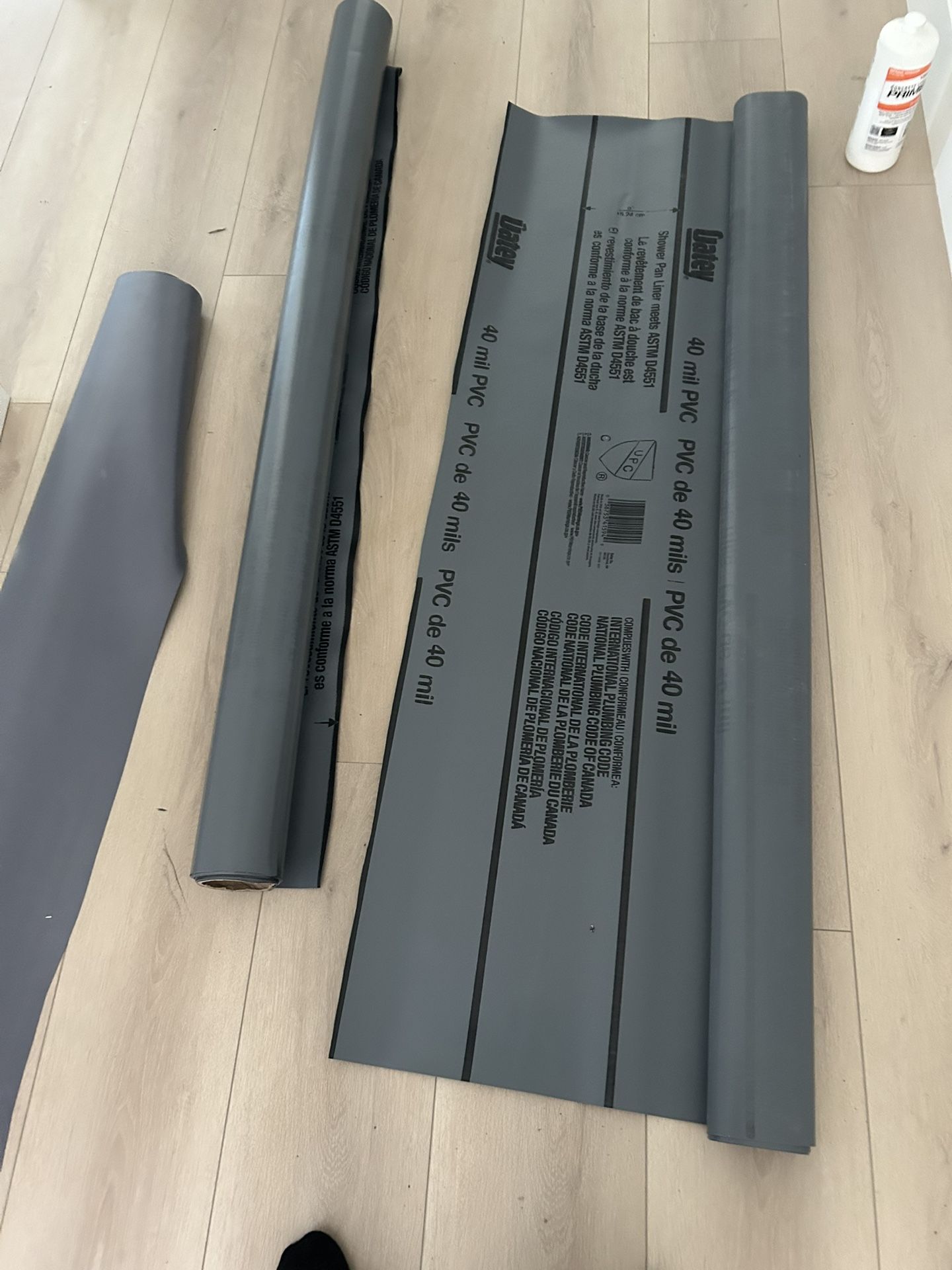 Shower Pan Liner PVC 40mil