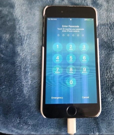 Apple iPhone 6 64GB  Gray CDMA/GSM Screen Locked, Unknown if is  Network Locked