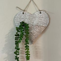 Ceramic Heart Hanging Planter