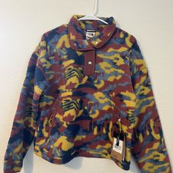 The North Face TNF Women's Cragmont 1/4 Snap Fleece Pullover Camo Jacket Small S Or Medium M
