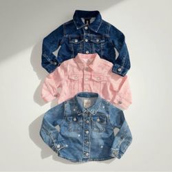 cute Denim jackets 2/3T $25each/cada una worn once