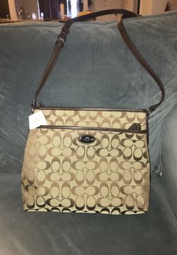 Coach signature file bag