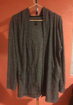 Mens Medium Hooded Cardigan; Forever 21