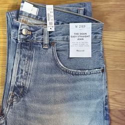 Madewell W 28P The Dean Easy Straight Jeans