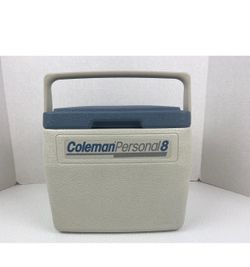VINTAGE COLEMAN PERSONAL 8 Cooler Blue Cup Holder Lid