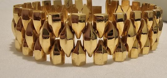 18k Yellow Gold 750 Vintage Italian Bracelet 39.5 Gr