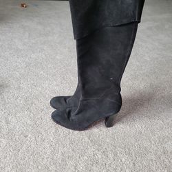 Black Suede Women Boots