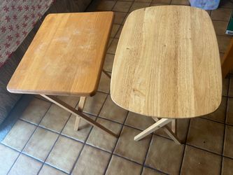 Folding Table TV Trays x2