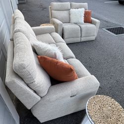 Electric Cream Boho Recliner Set! 🏝️