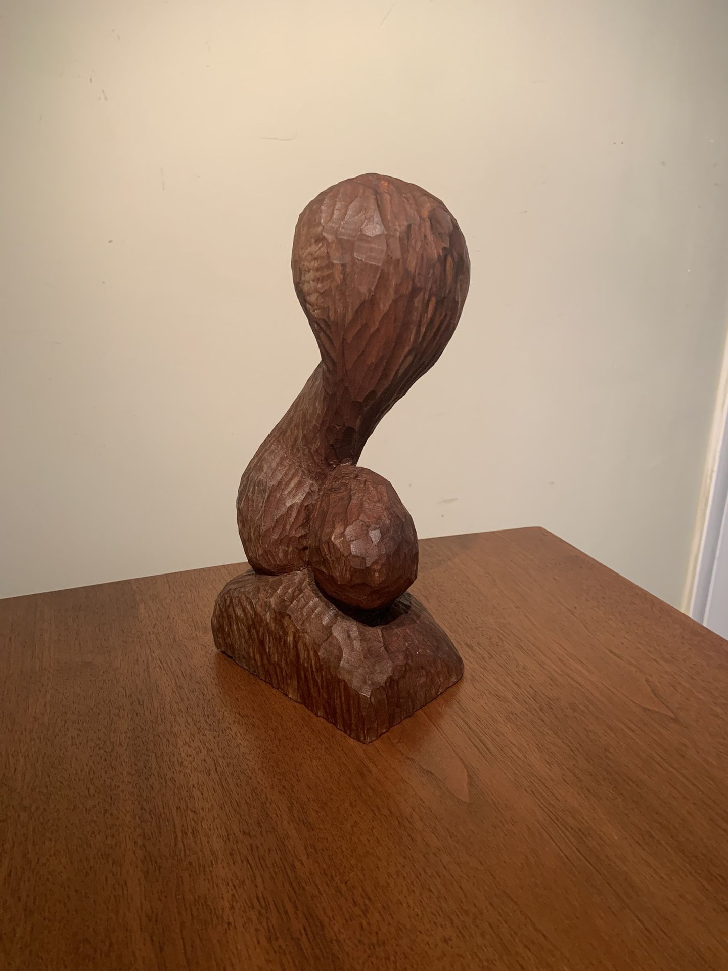 MCM Vintage Abstract Wooden Statue