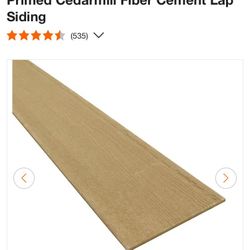 Siding hardie plank 8.25inx12ft