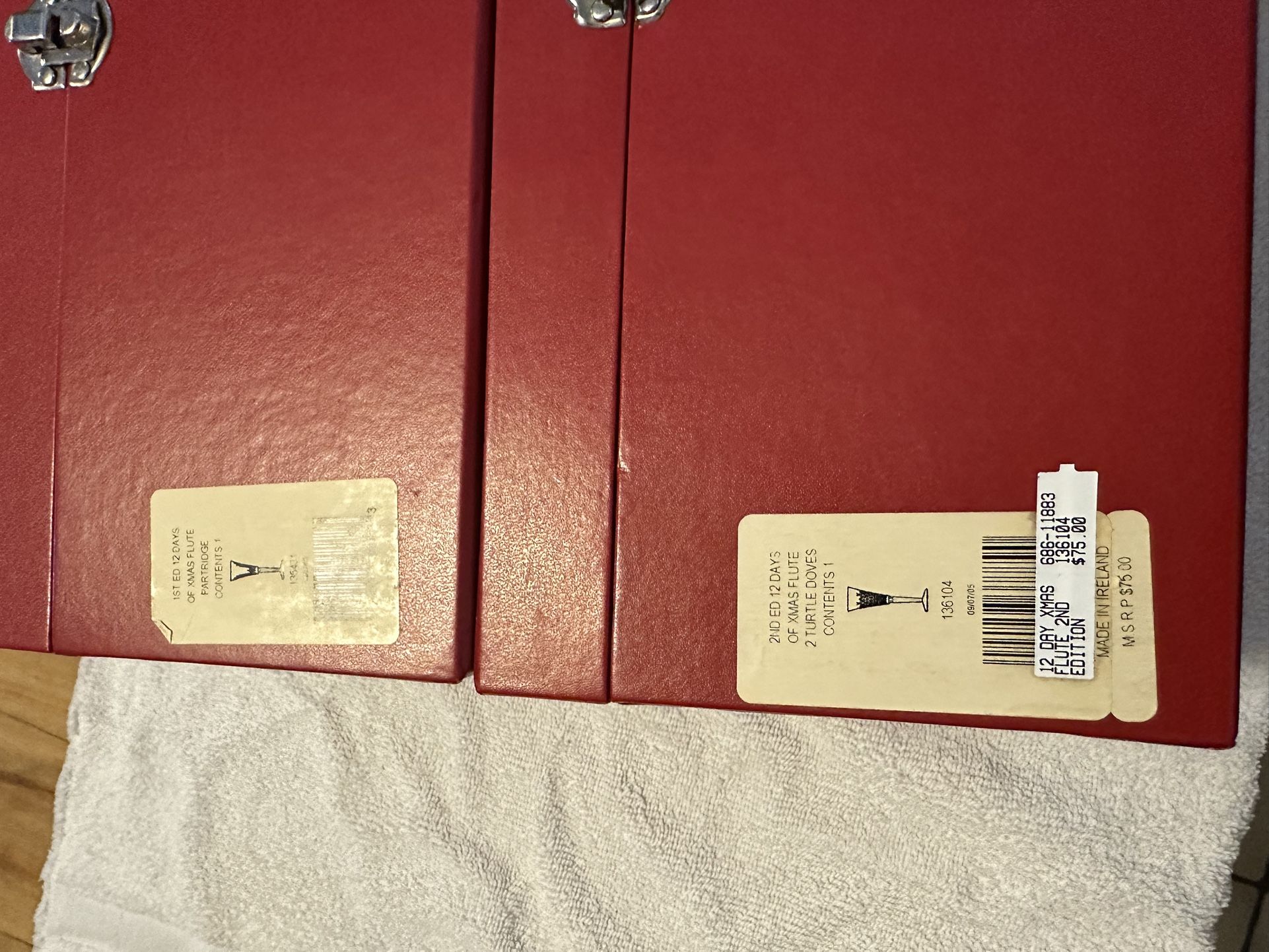 Waterford Crystal Flutes (12 Days Of Christmas Series)