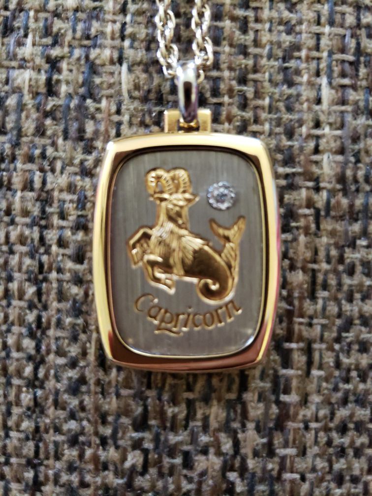 Pierre Cardin capricorn zodiac vintage necklace