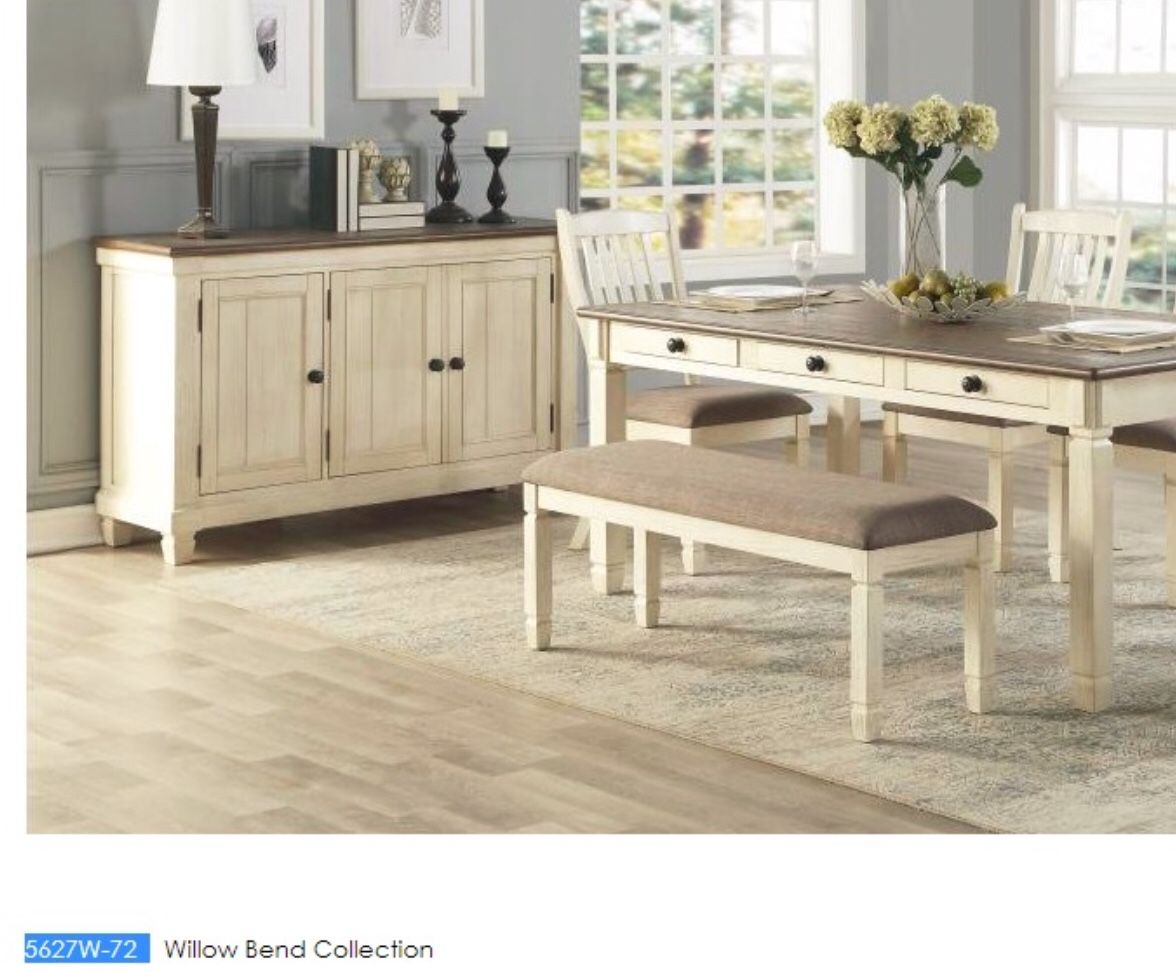 Dining set with console table