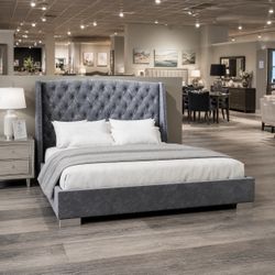 Bed Frame Grey New