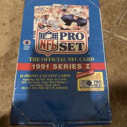 1991 Pro Set Football Box - Series 1 - 36 Packs -