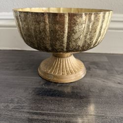 Gold Distressed Bowl. Great for floral centerpiece. $25