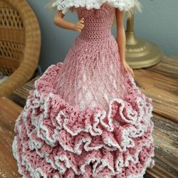 Beautiful Handmade Barbie Crochet Dress