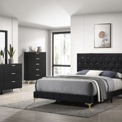 BLACK & GOLD - entire bedroom set 