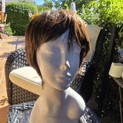 Short Brown Hair Wig Shag