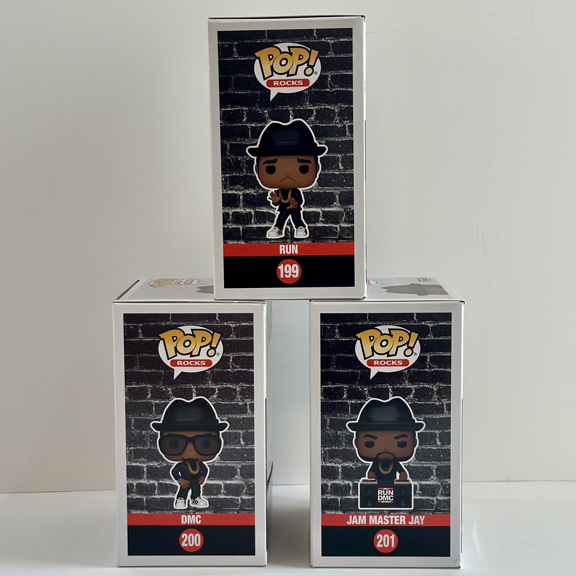 Funko Pop! Rocks: JMJ RUN DMC 4EVER - Full Set - RUN 199 - DMC 200 