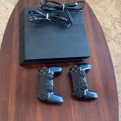 Sony PS4 500GB W/ 2 Controllers Tested/ Works