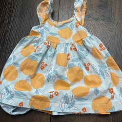 NWOT Girls Orange Dress Size 3 Months By Carters #2