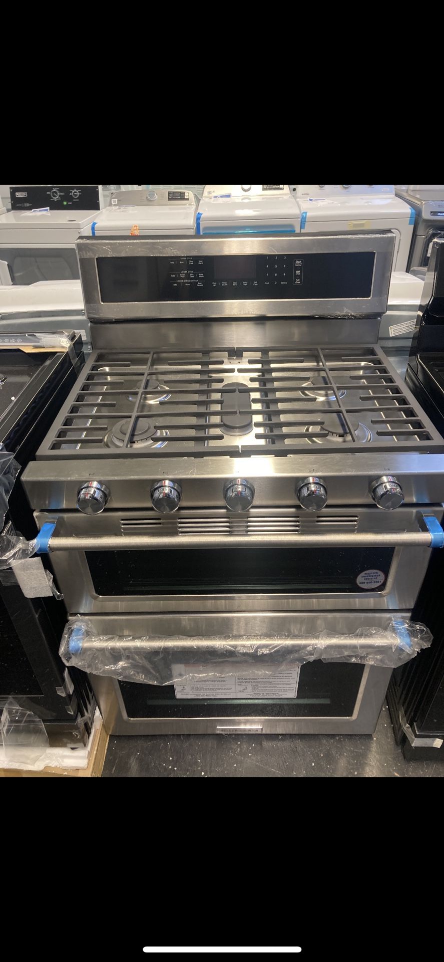 Kitchen Aid Double Oven Gas Range (new With Warrenty)