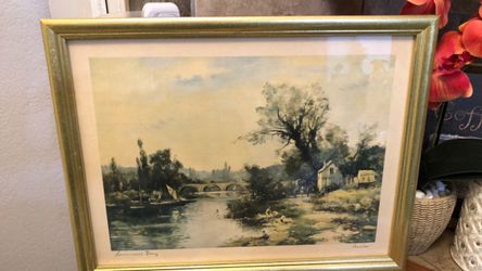 Framed "Summer Day" Landscape Art Print