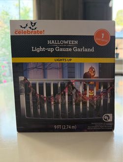 ⁠Battery-Operated LED Spooky Creepy Cloth Garland / Halloween Lights⁠