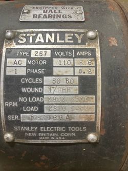 Vintage Stanley Bench Grinder