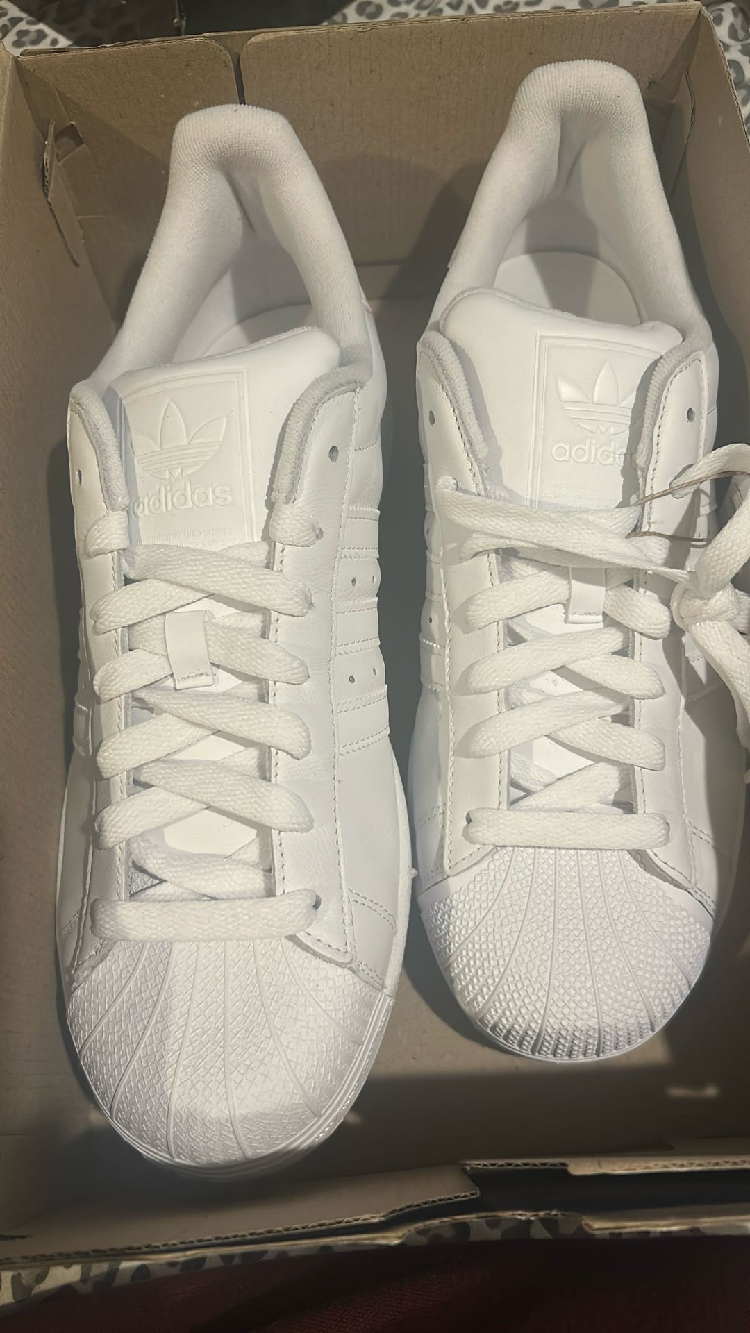 Men’s Size 12 All White Adidas Superstars II