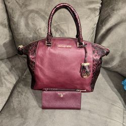 Michael Kors Python Embossed Large Reilly Satchel & wallet