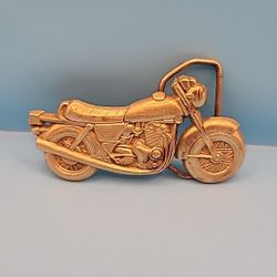 New Brass Motorcycle Bike Classic Cycle Cruiser Biker 70 NOS Vintage Belt Buckle