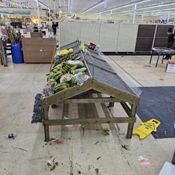  Double  Sided Wood Produce Displays 