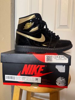 Jordan 1 Black And Gold High Sz11