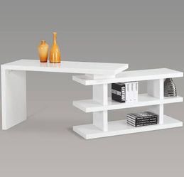 Reduced!!! Beautiful White Gloss Desk Folds Compact ,, $300