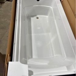 STERLING Ensemble 60 in. Vikrell Right-Hand Drain Rectangular Apron Front Bathtub in White