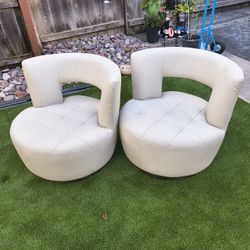 Swibel Leather Chairs