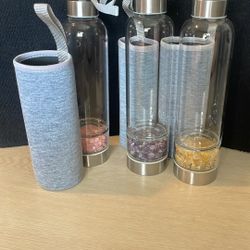 Glass Crystal Water Bottle  $14 Each 16 Oz.