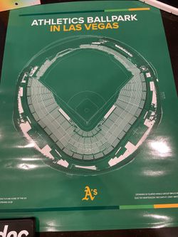 Las Vegas A’s Athletics Stadium Blueprint Poster SGA