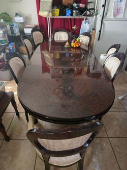 Free Dinning table with 8 chairs