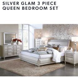 Glam Queen Bed set For Sale