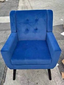 Assembled New Accent Chair, Mid-Century Modern Velvet Fabric Chairs with Arms