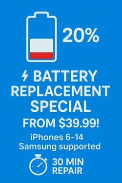 🔋 Phone Dying Fast? BATTERY REPLACEMENT SPECIAL! ⚡📱