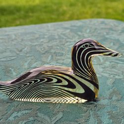 $135.00 - 1960's-1970's Abraham Palatnik Lucite Kinetic Optical Art & Sculpture - Duck Statement Accent!