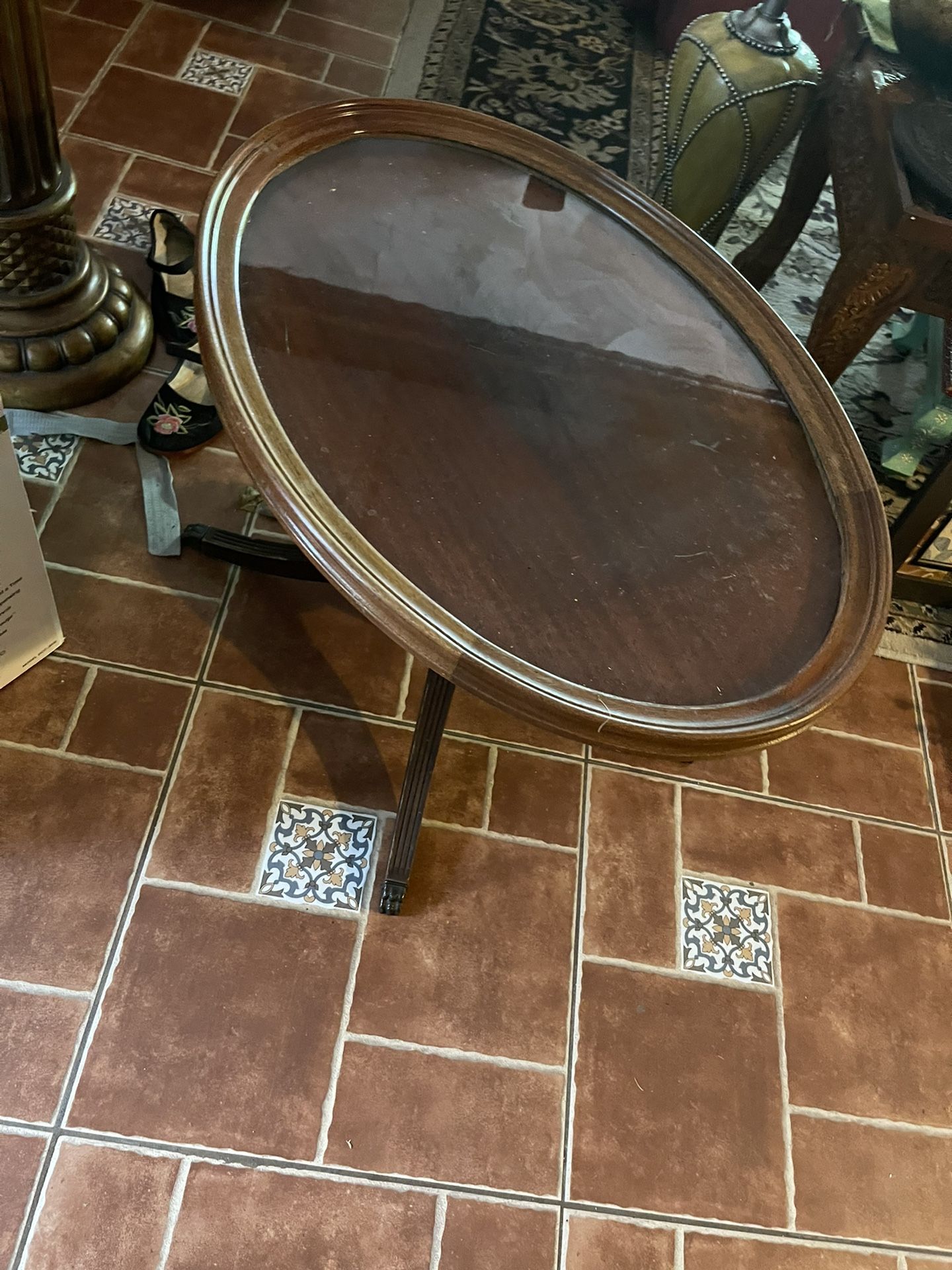 Antique Table With Picture Frame $75 OBO