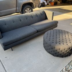 CB2 Couch and Ottoman 